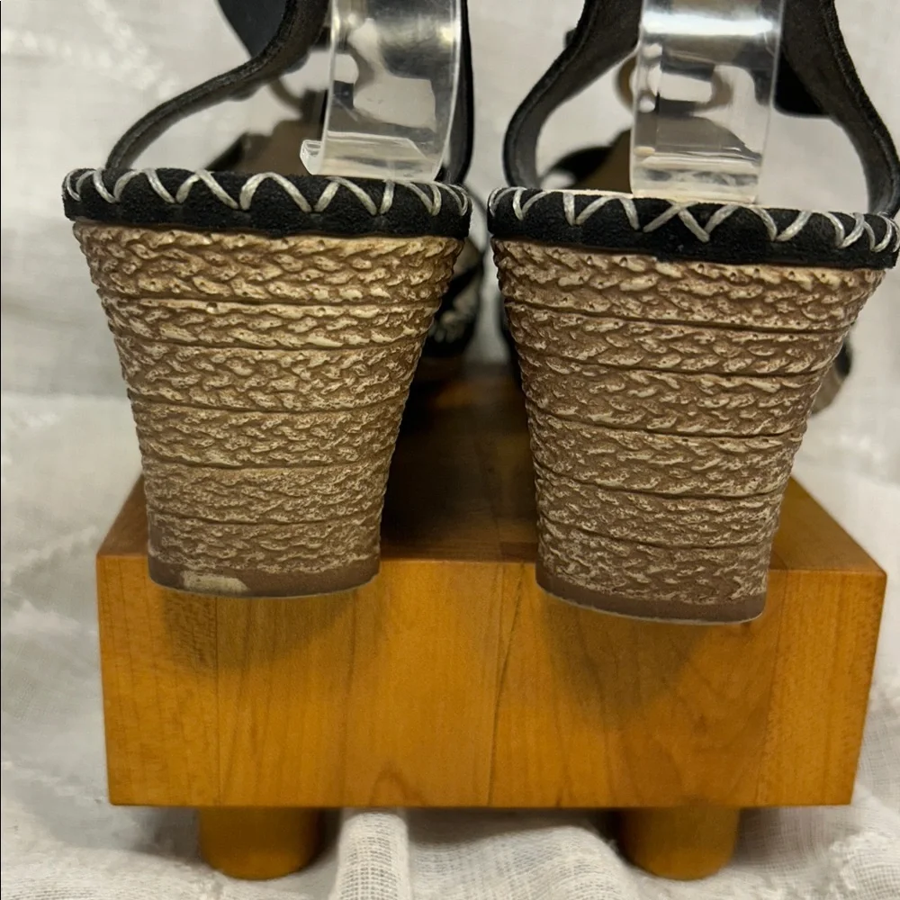 Remonte almost NEW leather elastic straps wedge shoes